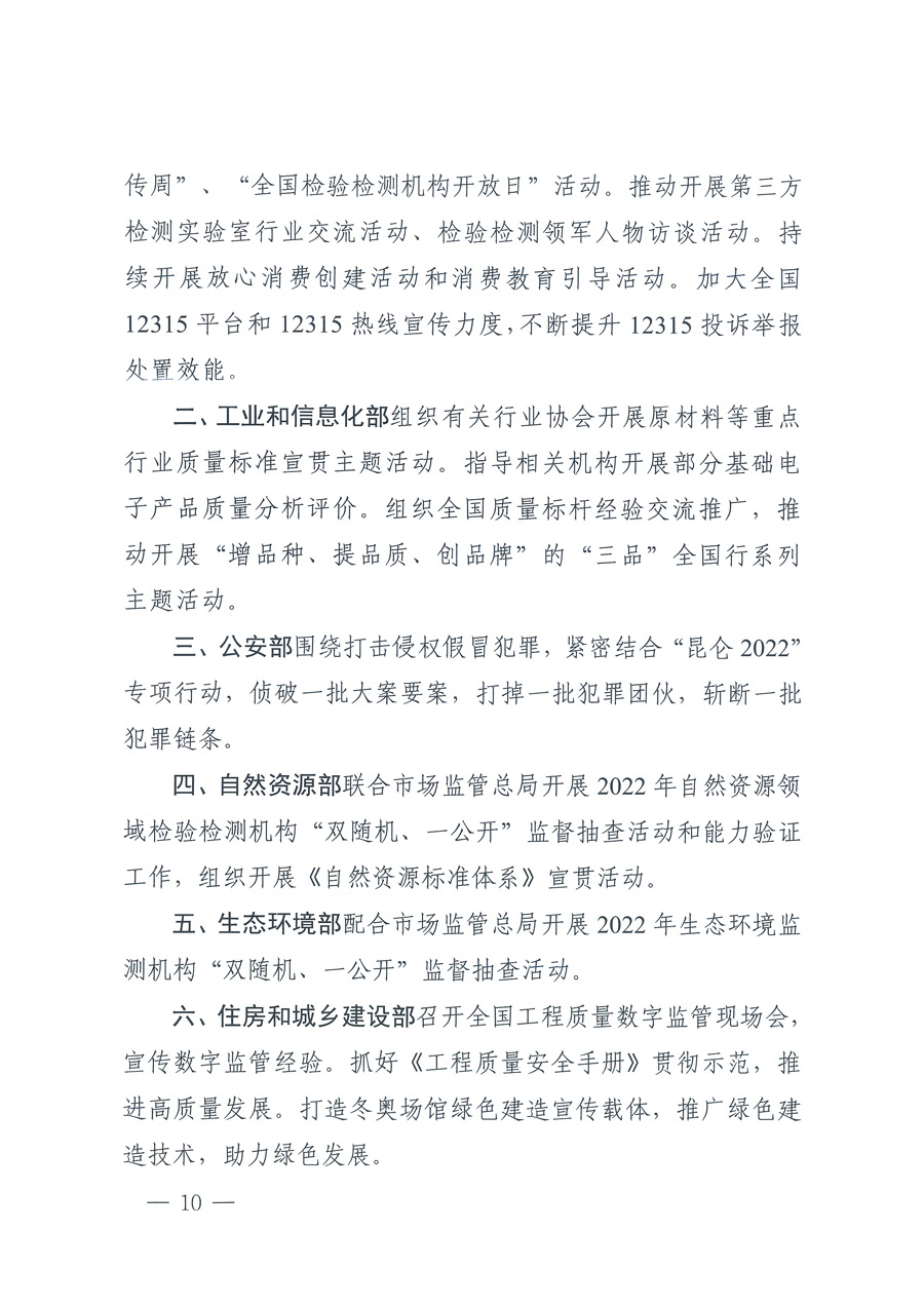 市場監(jiān)管總局等21個部委（部門）發(fā)文部署開展2022年全國&ldquo;質(zhì)量月&rdquo;活動（國市監(jiān)質(zhì)發(fā)〔2022〕76號）